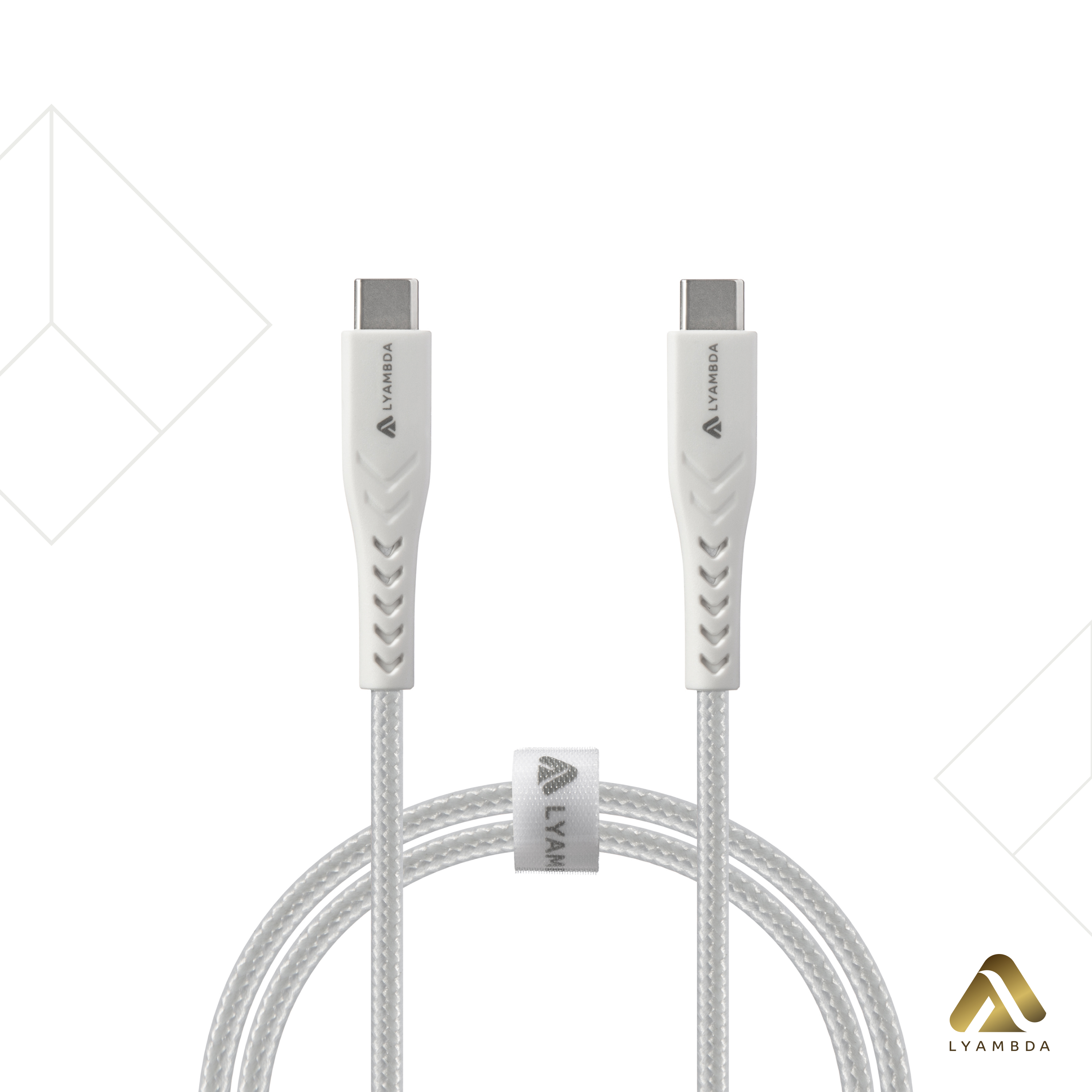 USB-кабель Lyambda Type-C/Type-C 0,5м белый (LCC05-WH)