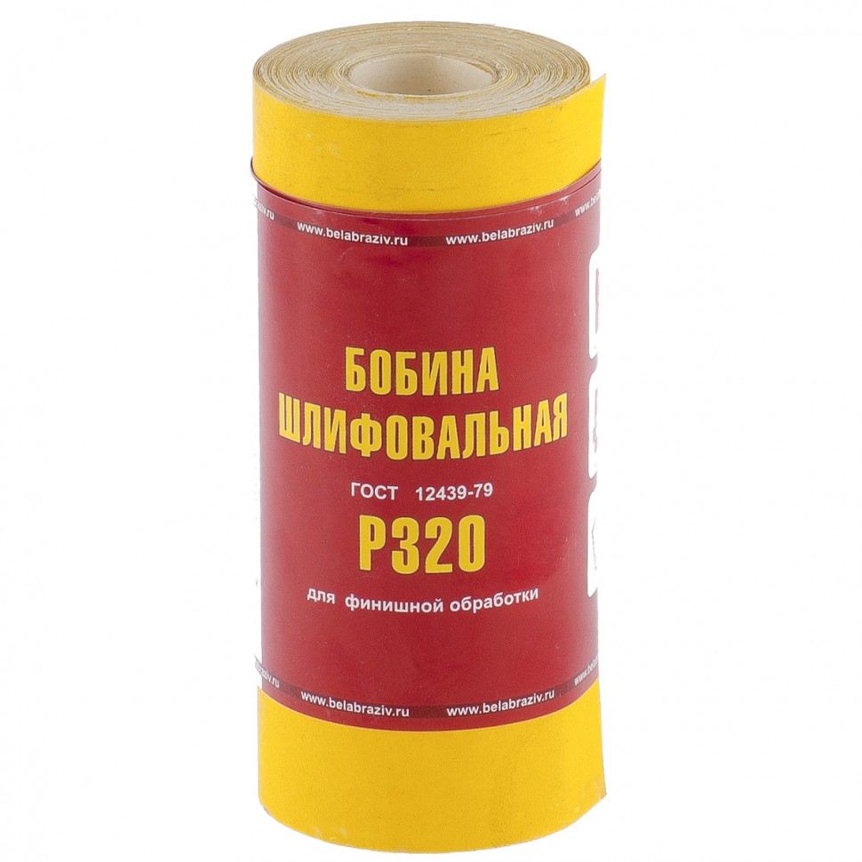 RUSSIA Шкурка на бумажной основе, LP41C, зернистость Р 320, мини-рулон 115 мм х 5 м, 