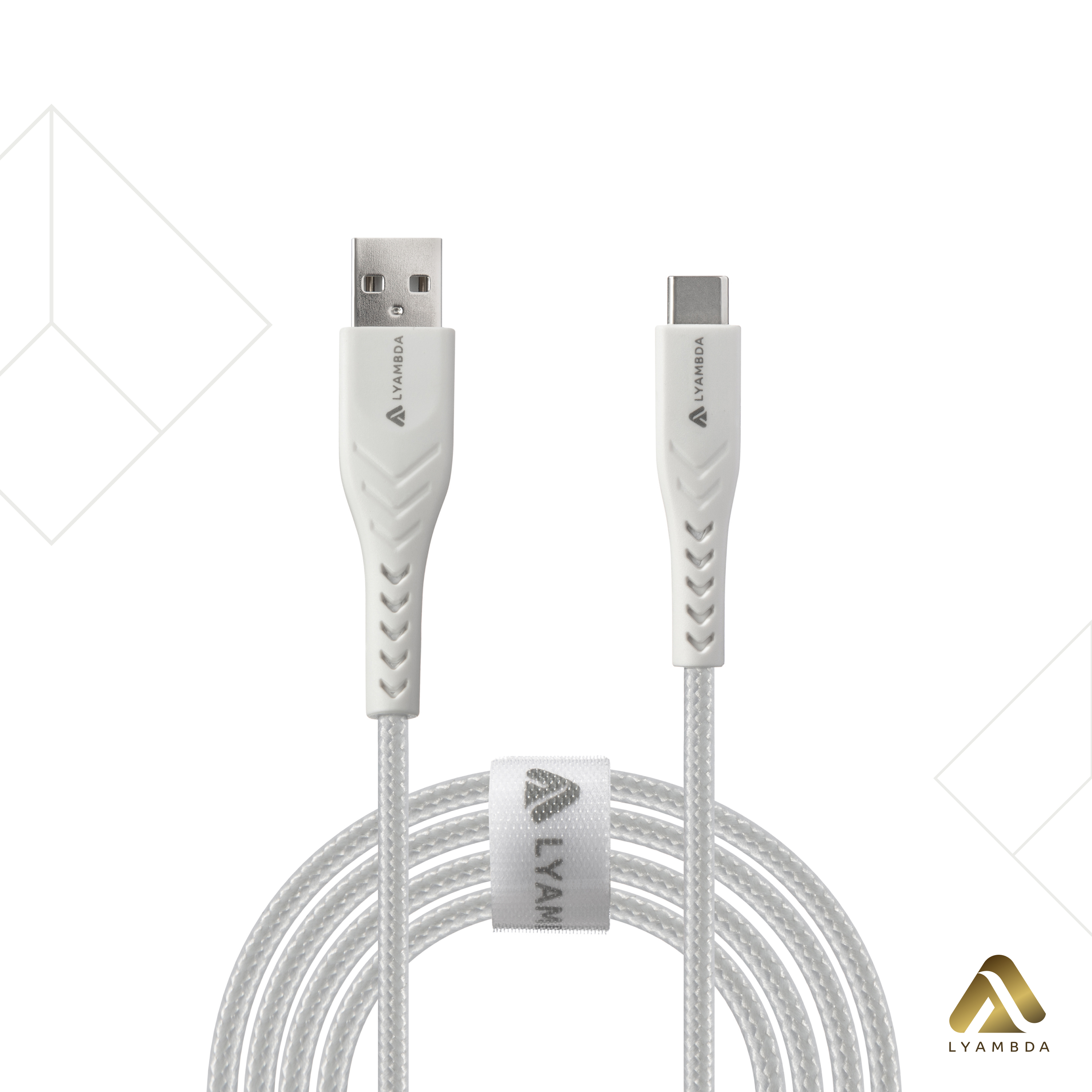 USB-кабель Lyambda Type-CType-A 1м белый LCA10-WH 599₽