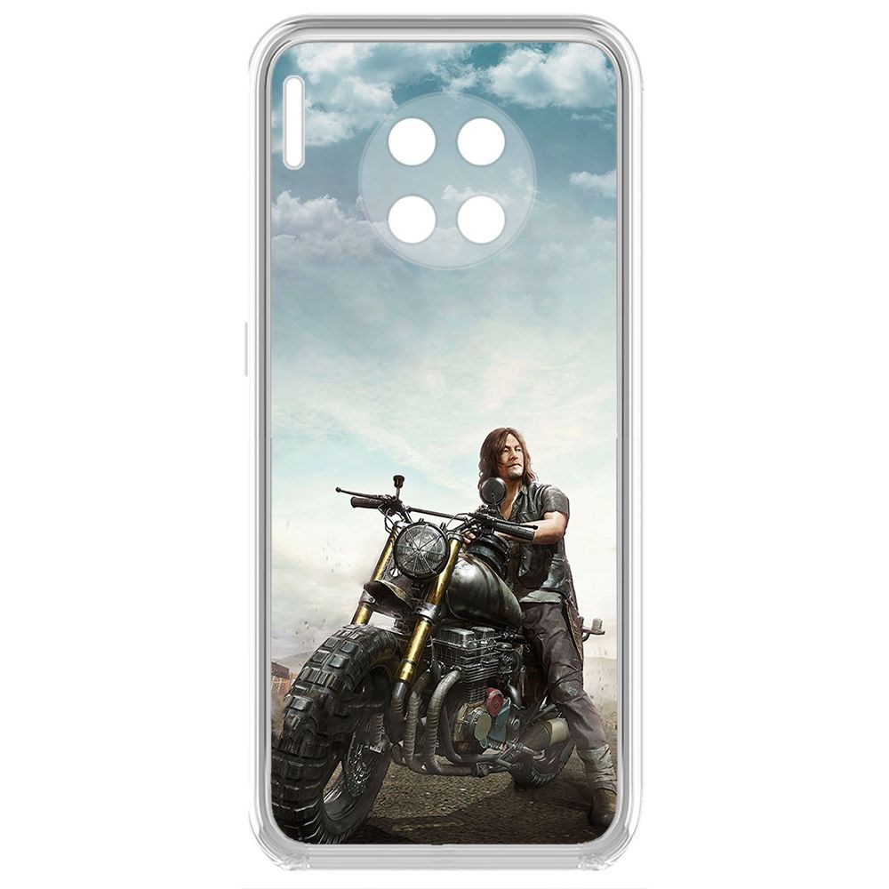 

Чехол-накладка Krutoff Clear Case Ходячие мертвецы, Дэрил для Huawei Mate 30, Прозрачный