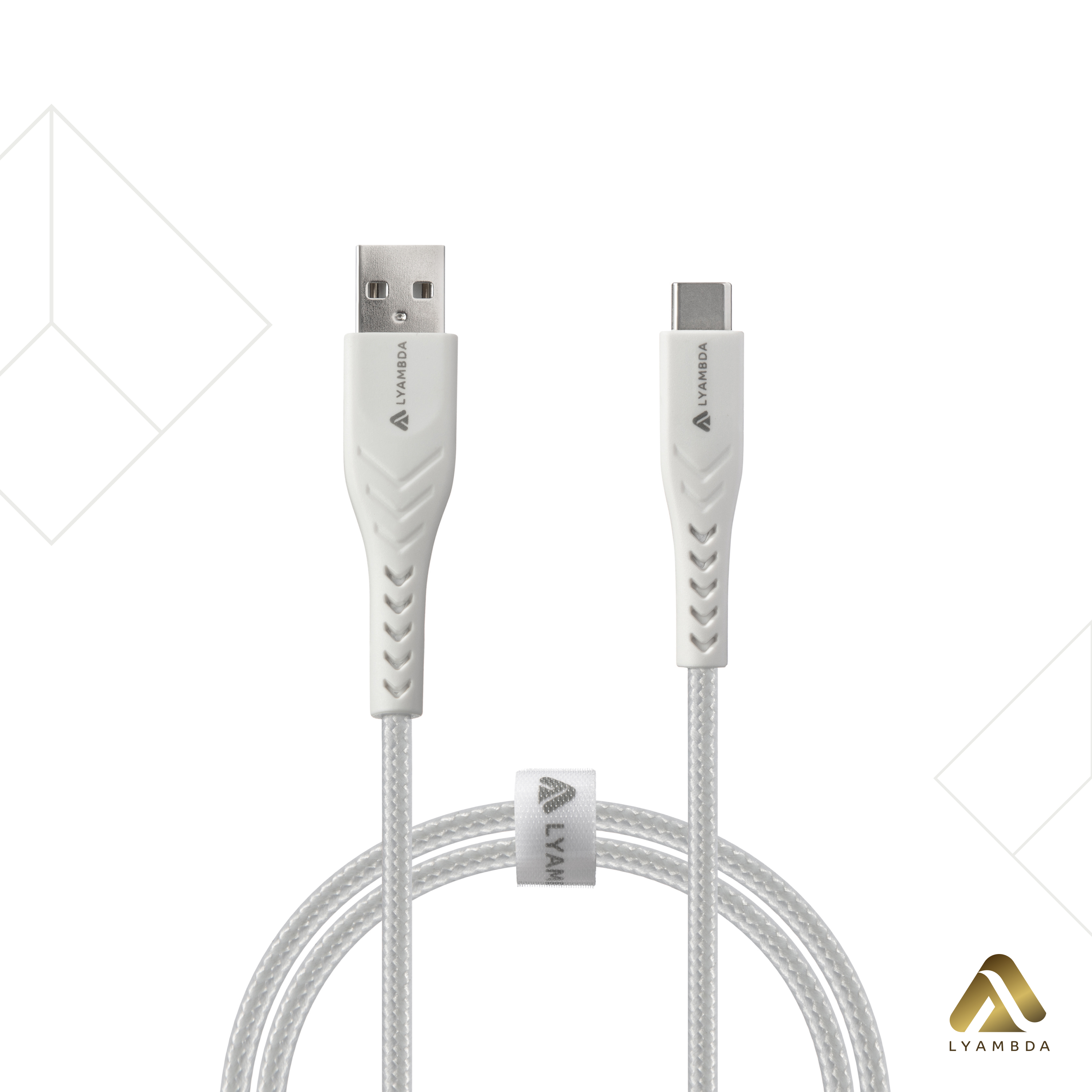 USB-кабель Lyambda Type-C/Type-A 0,5м белый (LCA05-WH)