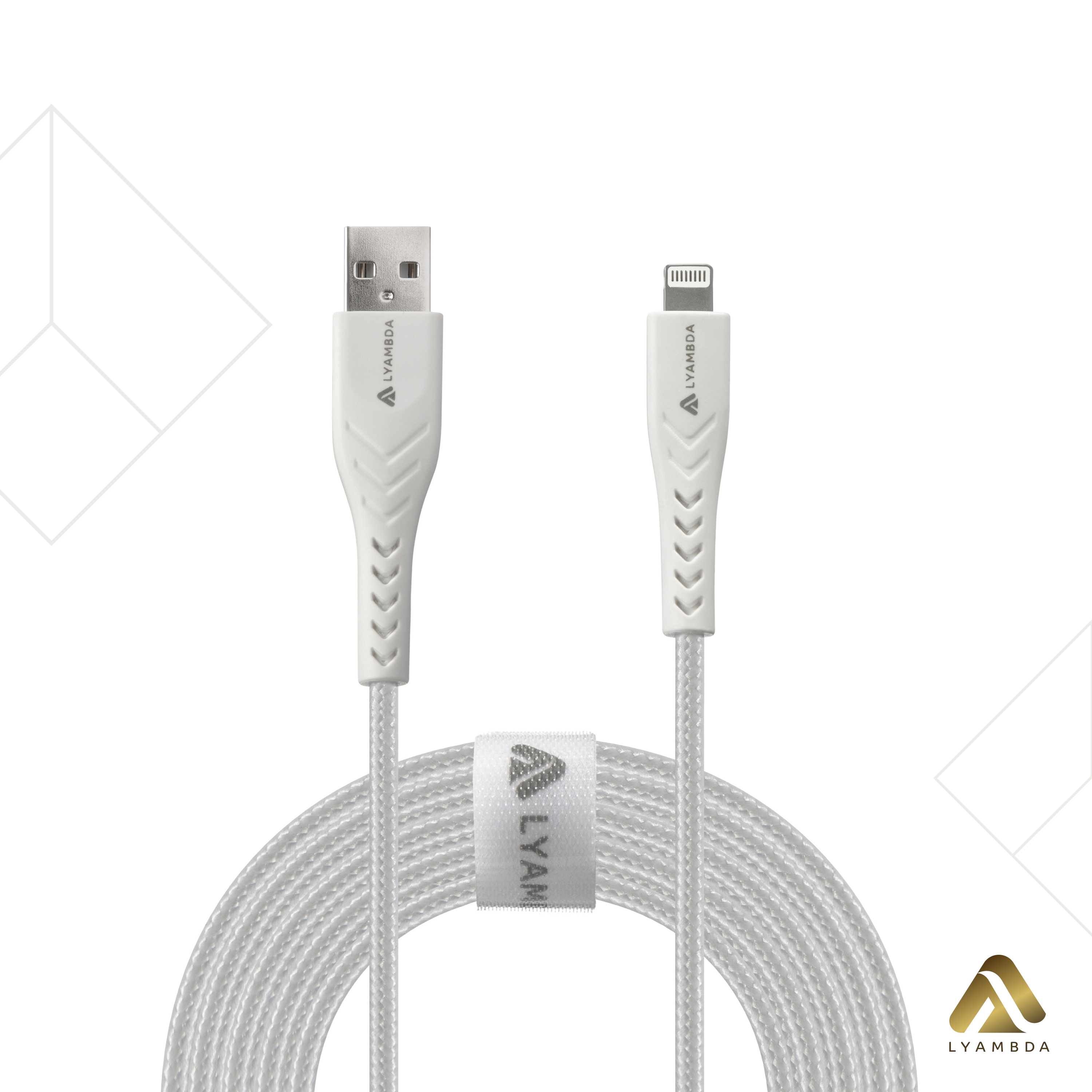 USB-кабель Lyambda Type-ALightning 25м белый LAL25-WH 799₽