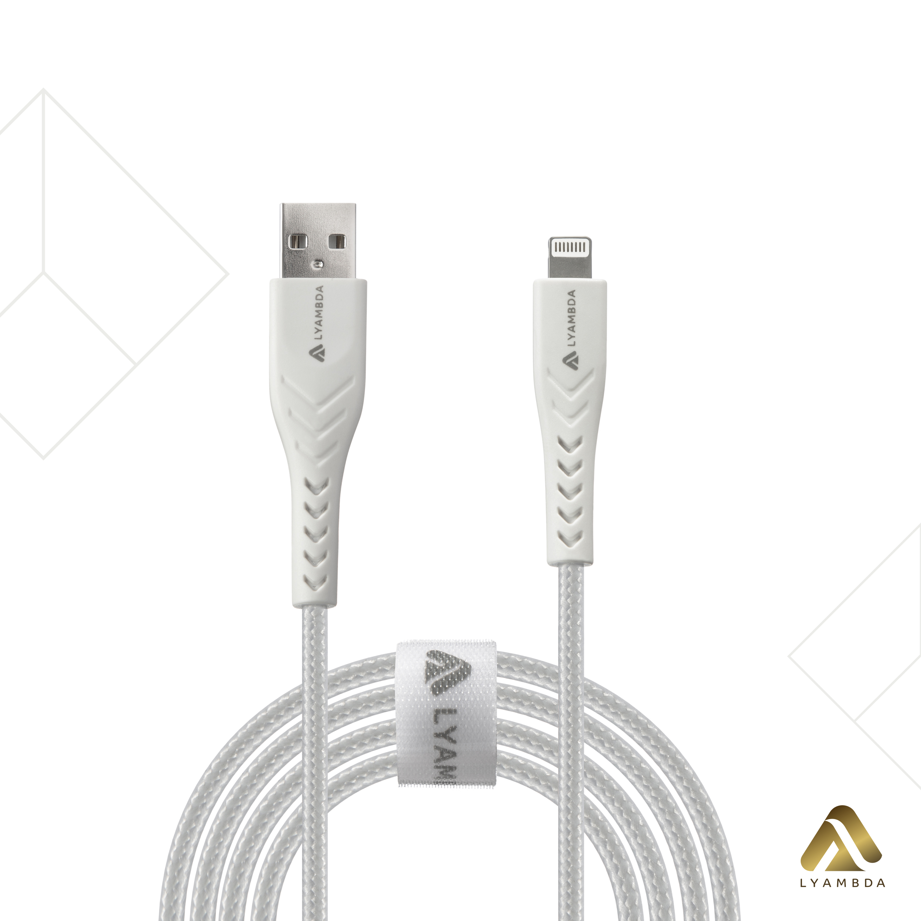 USB-кабель Lyambda Type-A/Lightning 1м белый (LAL10-WH)