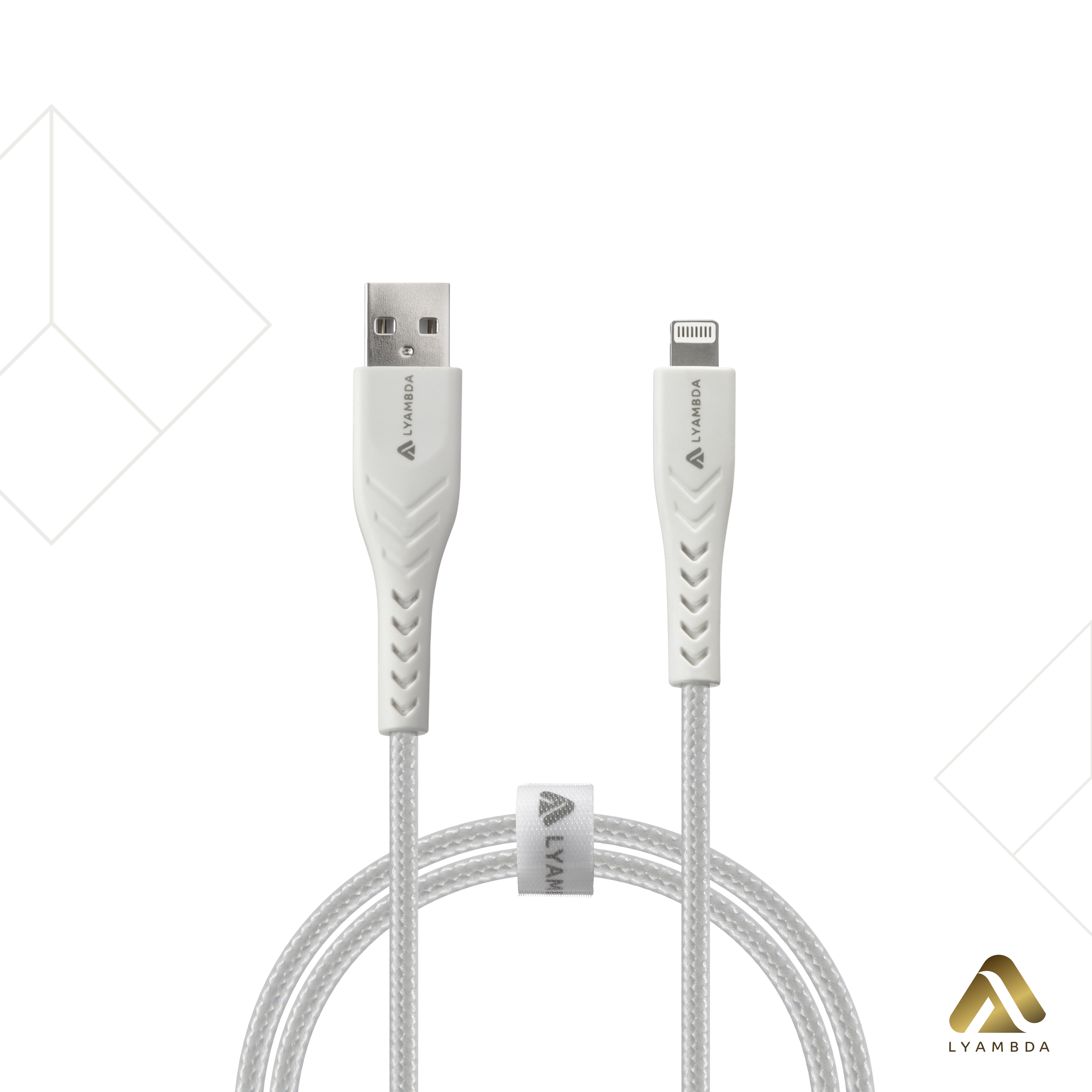 USB-кабель Lyambda Type-A/Lightning 0,5м белый (LAL05-WH)