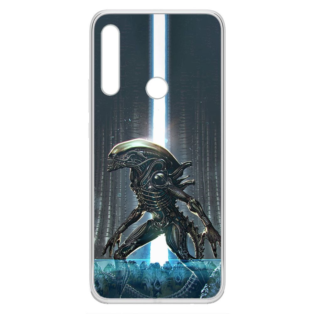 

Чехол-накладка Krutoff Clear Case Чужой, Тревога для Honor 9X, Прозрачный