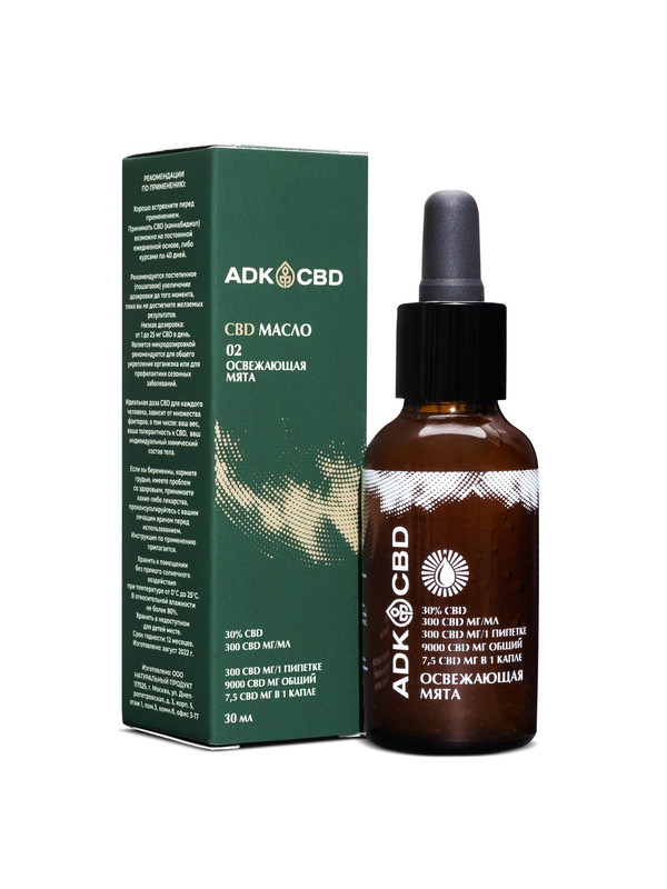 

Масло ADK CBD 30% 9000 мг ADK мята 30 мл, CBD мята 30%