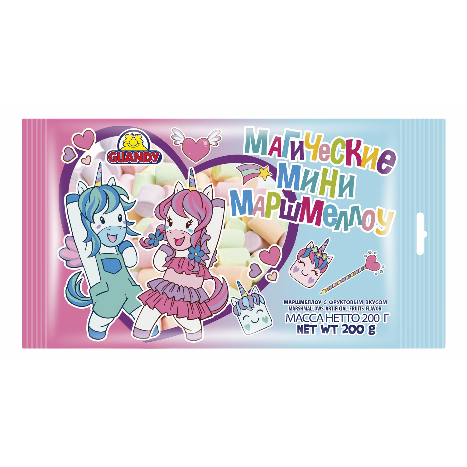 

Маршмеллоу Guandy Магические мини Фруктовые 200 г