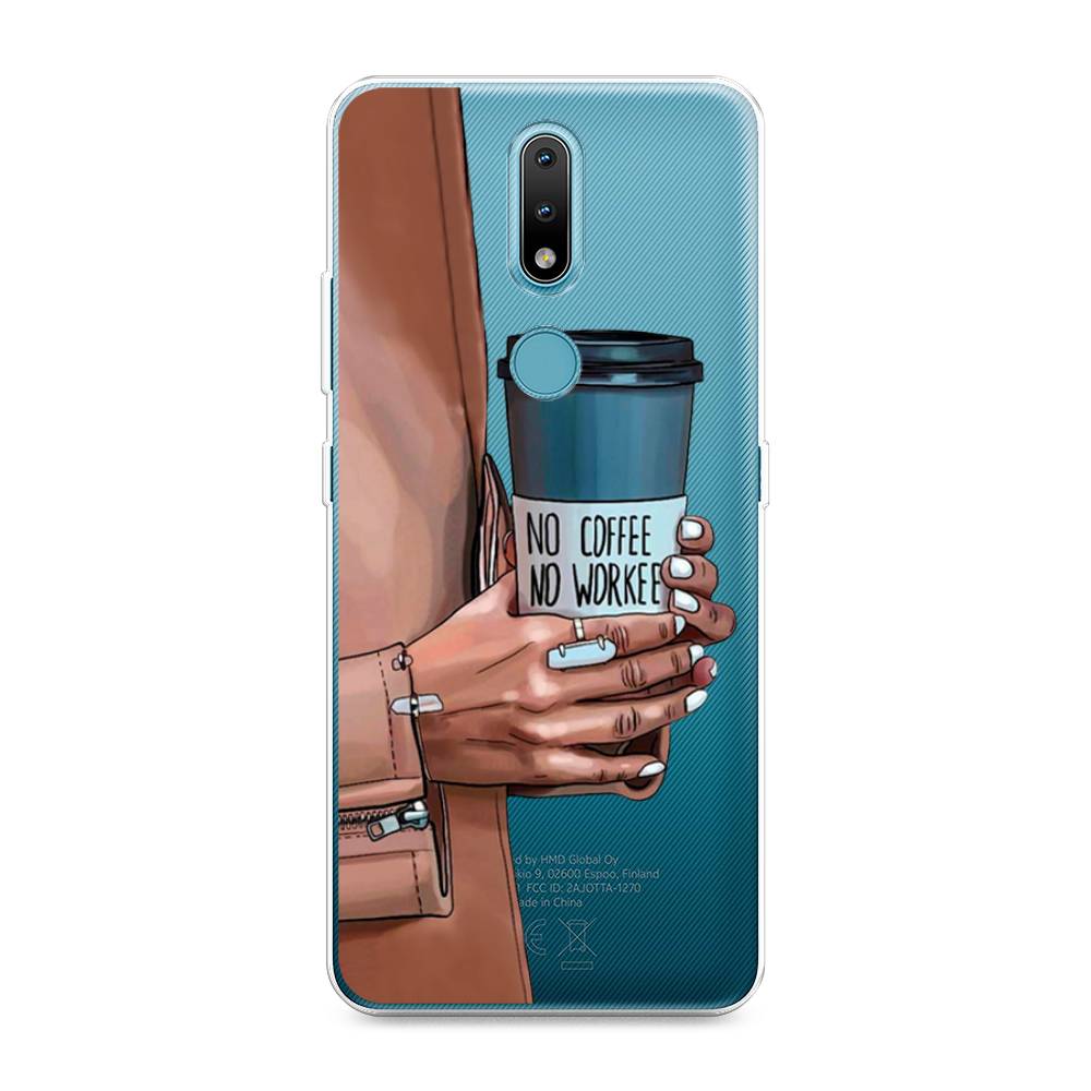 

Чехол Awog на Nokia 2.4 / Нокиа 2.4 "No coffee", Коричневый;серый, 123850-7
