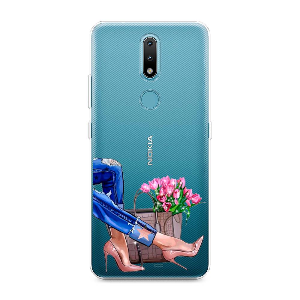 

Чехол Awog на Nokia 2.4 / Нокиа 2.4 "Каблучки", Голубой;коричневый;розовый, 123850-7