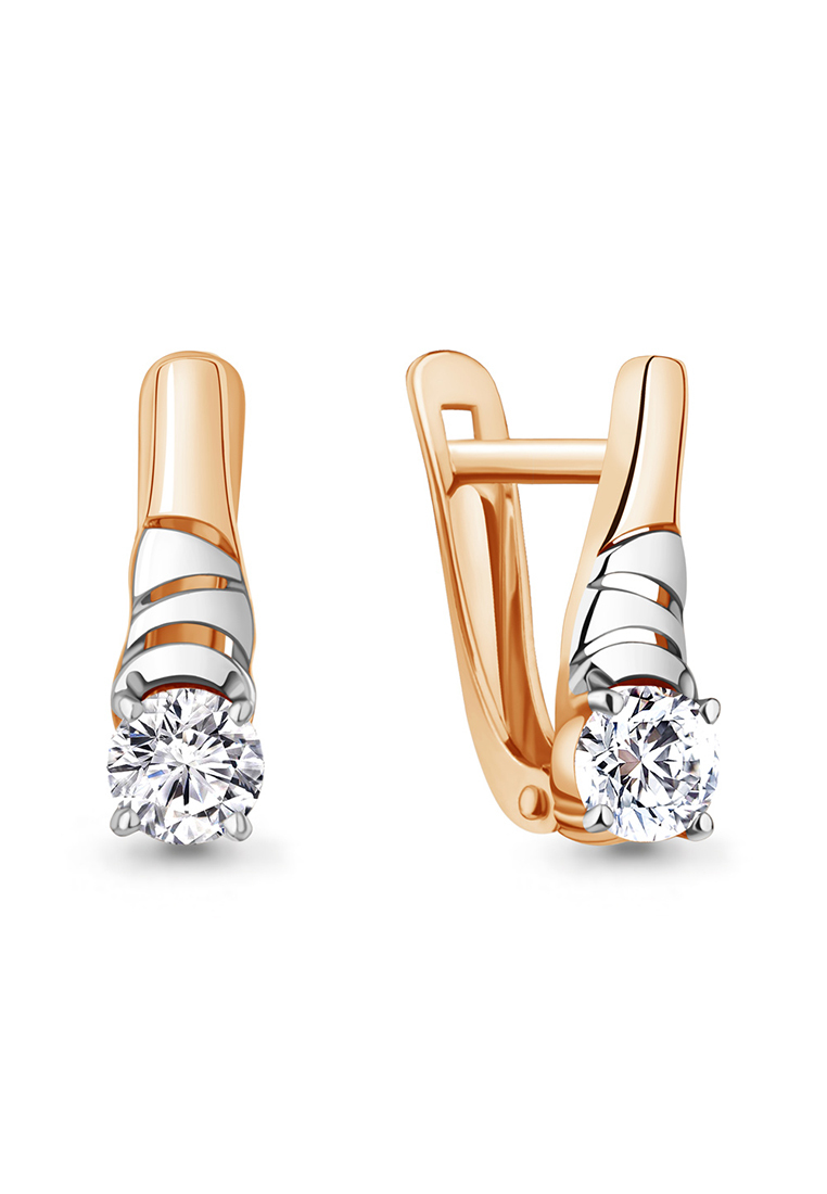

Серьги из красного золота с фианитом Kari Jewelry 438891.1, 438891.1