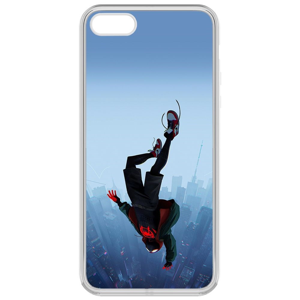 

Чехол-накладка Krutoff Clear Case Человек-Паук, Майлз Моралес для iPhone 5, Прозрачный