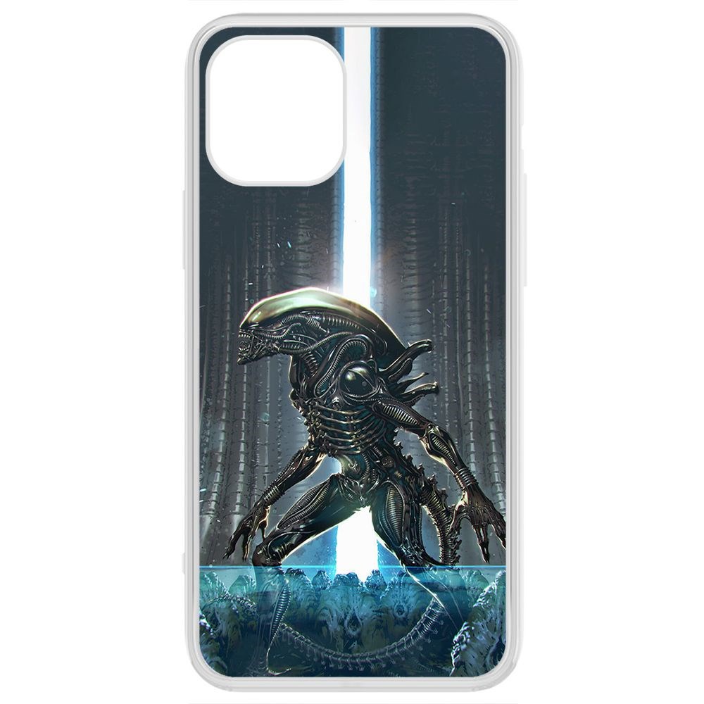 

Чехол-накладка Krutoff Clear Case Чужой, Тревога для iPhone 12 Pro, Прозрачный