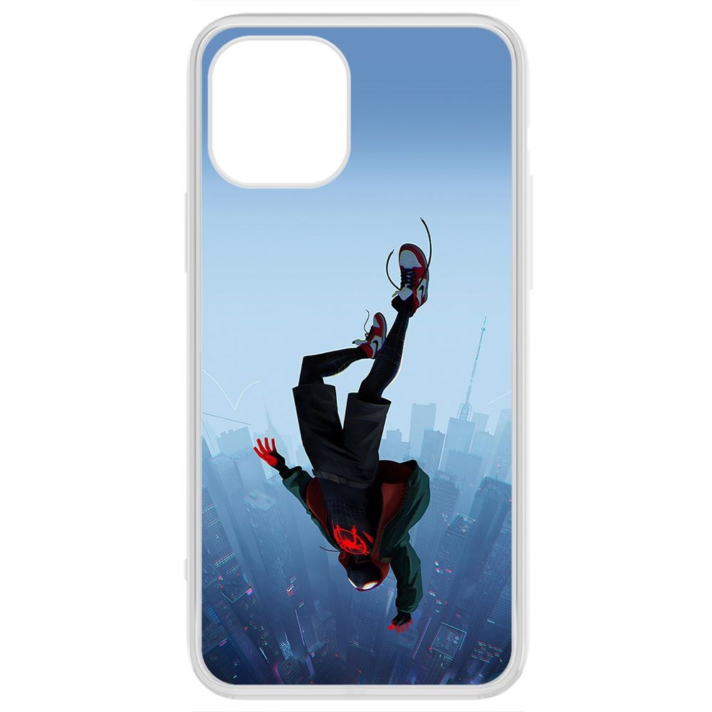 

Чехол-накладка Krutoff Clear Case Человек-Паук, Майлз Моралес для iPhone 12, Прозрачный