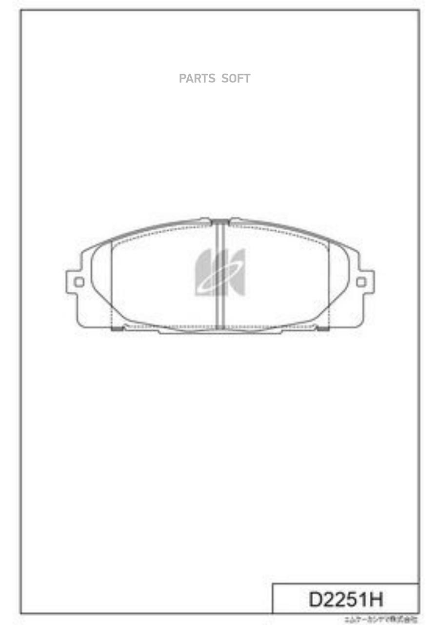 

Тормозные колодки Kashiyama передние с антискрипной пластиной D2251H