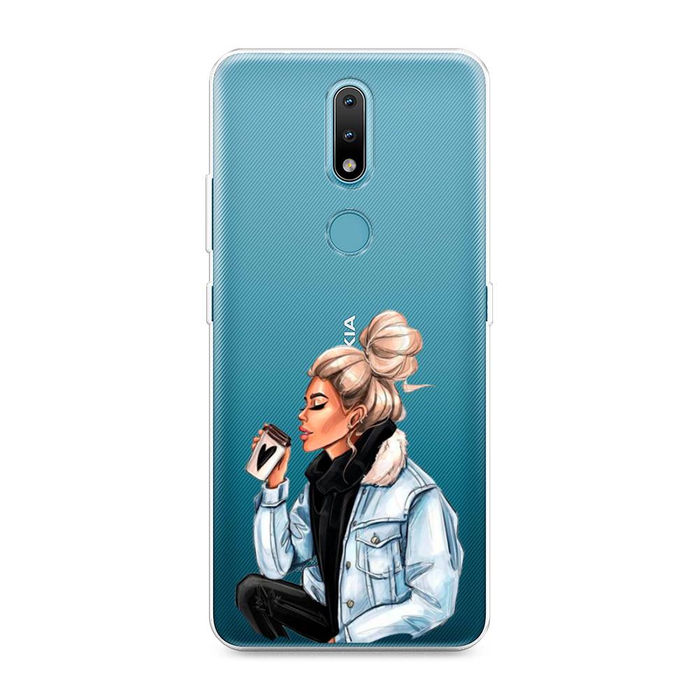 

Чехол Awog на Nokia 2.4 / Нокиа 2.4 "Cute girl", Коричневый;бежевый, 123850-7