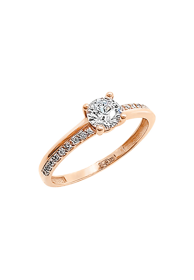 

Кольцо помолвочное из красного золота с фианитом р.  Kari Jewelry Зл585К-4Б0100Ф1, Зл585К-4Б0100Ф1