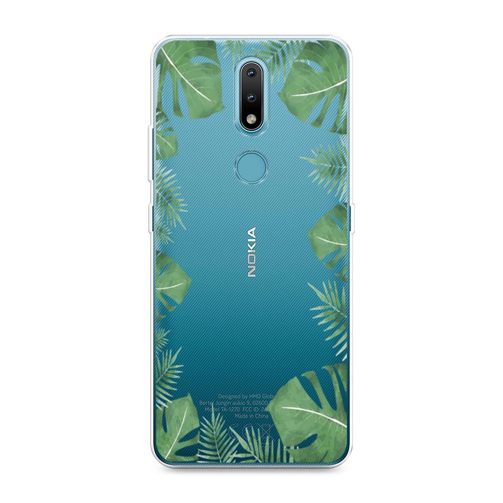 

Чехол Awog на Nokia 2.4 / Нокиа 2.4 "Листья папоротника рамка", Зеленый, 123850-8