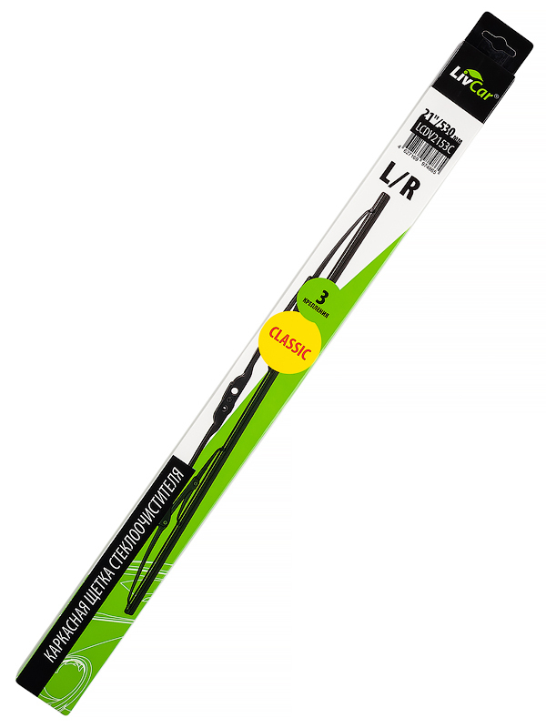 

Щетка стеклоочистителя LIVCAR WIPER CLASSIC LCDV2153C каркасная 21"/530 мм