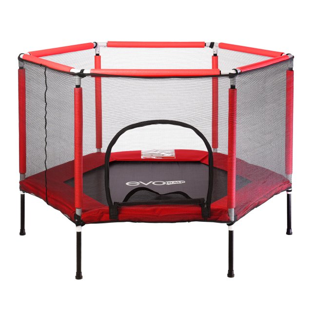 фото Батут evo jump baby с сеткой 160 см, red