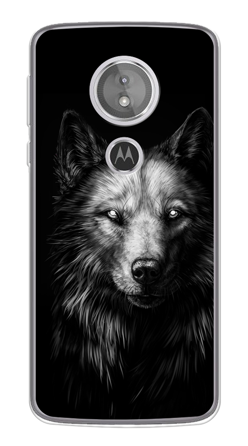 

Чехол Awog на Motorola Moto G6 Play / Моторола Мото G6 Плэй "Волк черно белый", Разноцветный, 240950-1