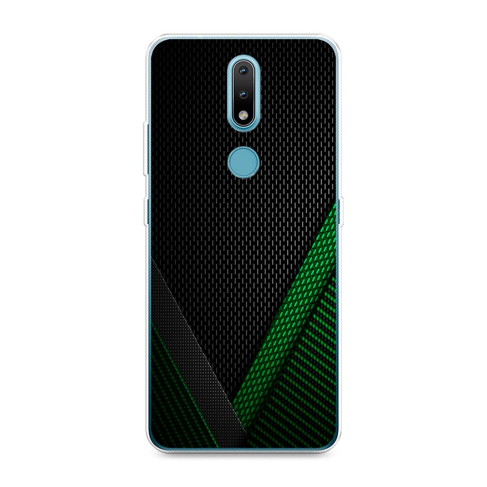 

Чехол Awog на Nokia 2.4 / Нокиа 2.4 "Зеленый карбон", Черный;зеленый, 123850-3