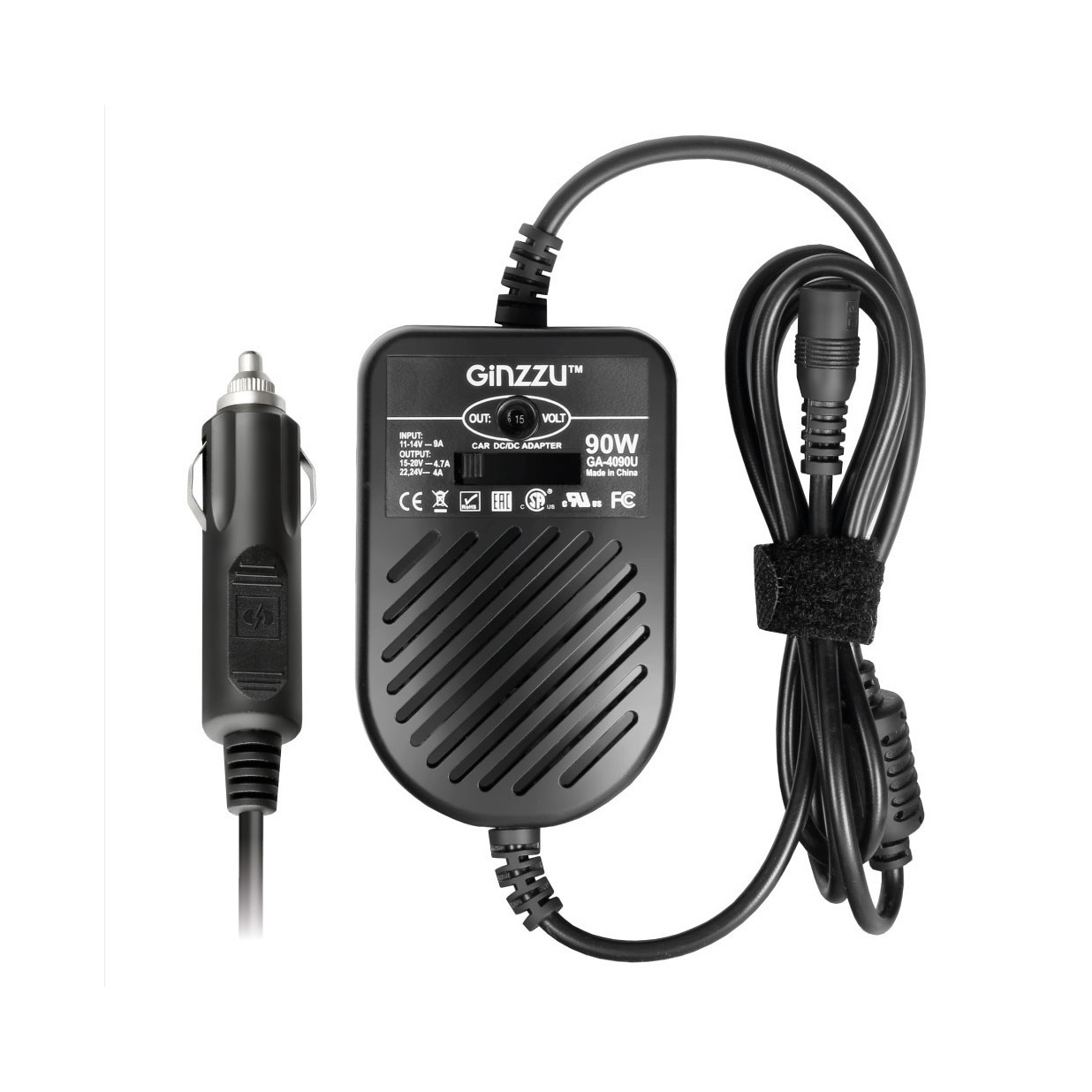 

Блок питания для ноутбука Ginzzu GA-4090U 90Вт универсальный, Черный, GA-4090U