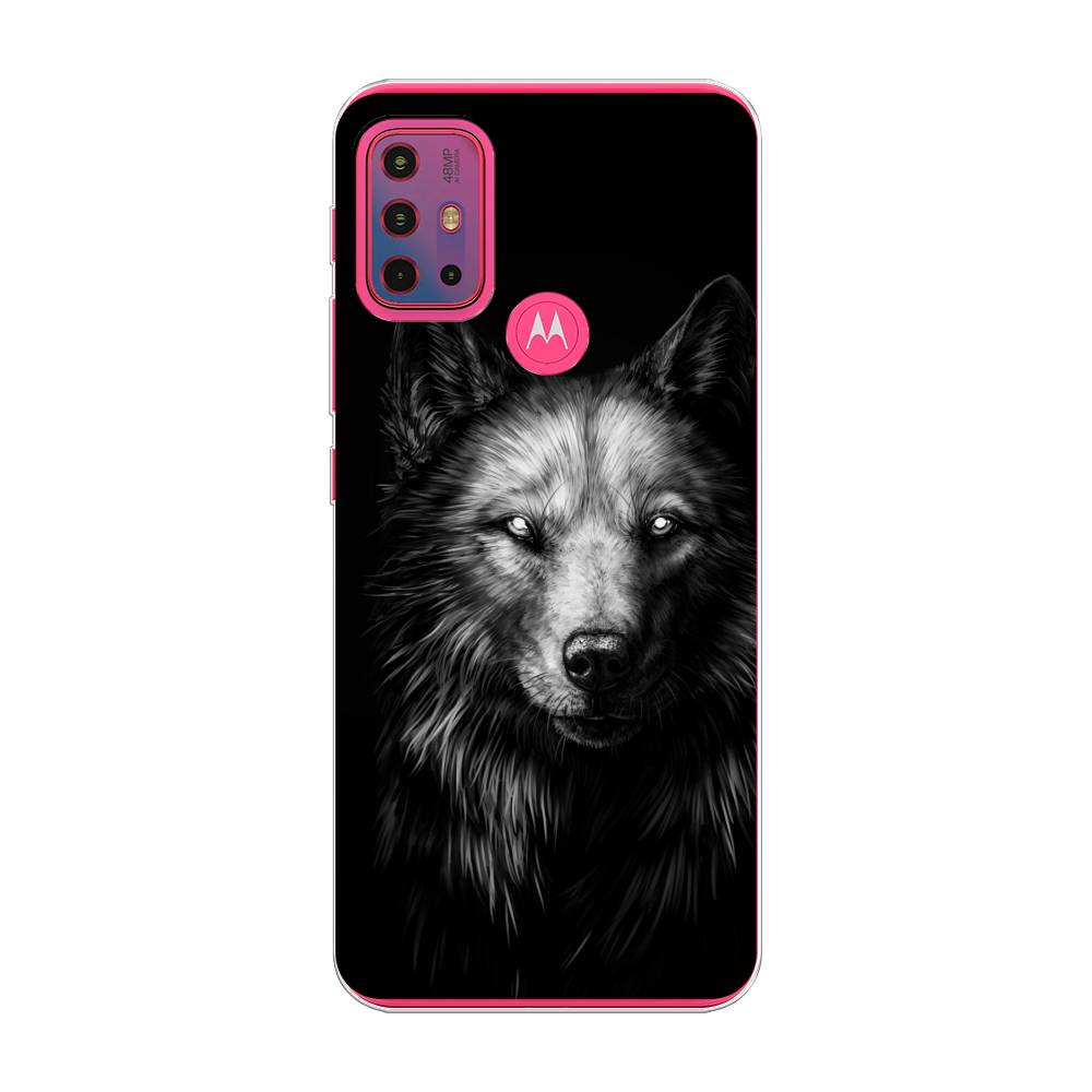 

Чехол Awog на Lenovo K13 Note/Motorola Moto G10/G20/G30 "Волк черно белый", Разноцветный, 242250-1