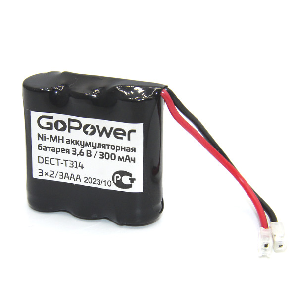 

Аккумулятор для радиотелефонов GoPower T314 PC1 NI-MH 300mAh, T314