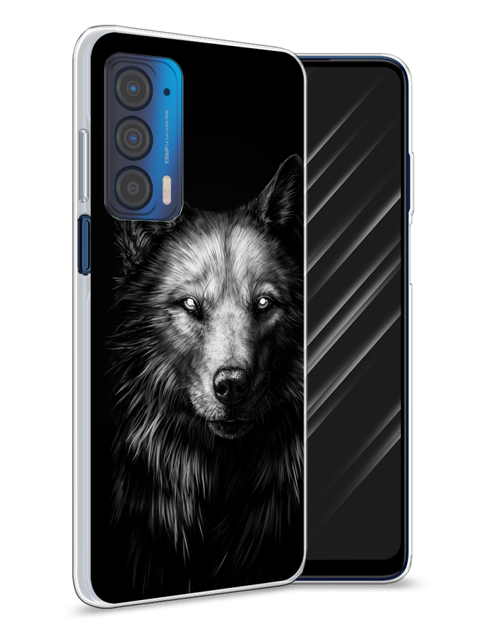 

Чехол Awog на Motorola Edge (2021) "Волк черно белый", Разноцветный, 242950-1