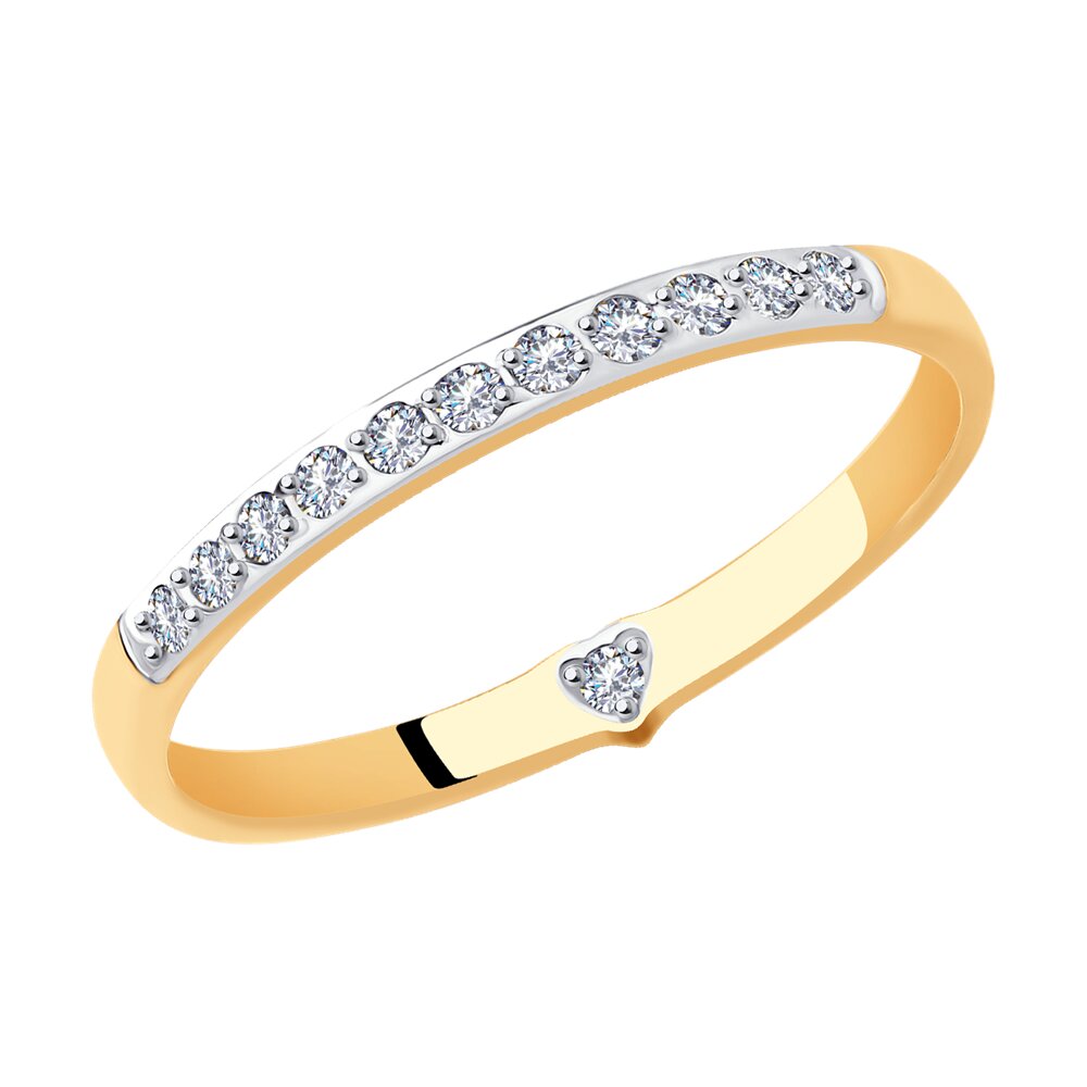 

Кольцо из золота р. 18,5 SOKOLOV 017595, фианит, 017595