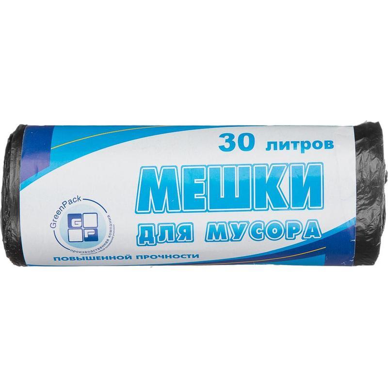 

Пакеты для мусора 30л (50х60см, 10мкм, черные) 25шт. в рулоне, 50 уп., Черный