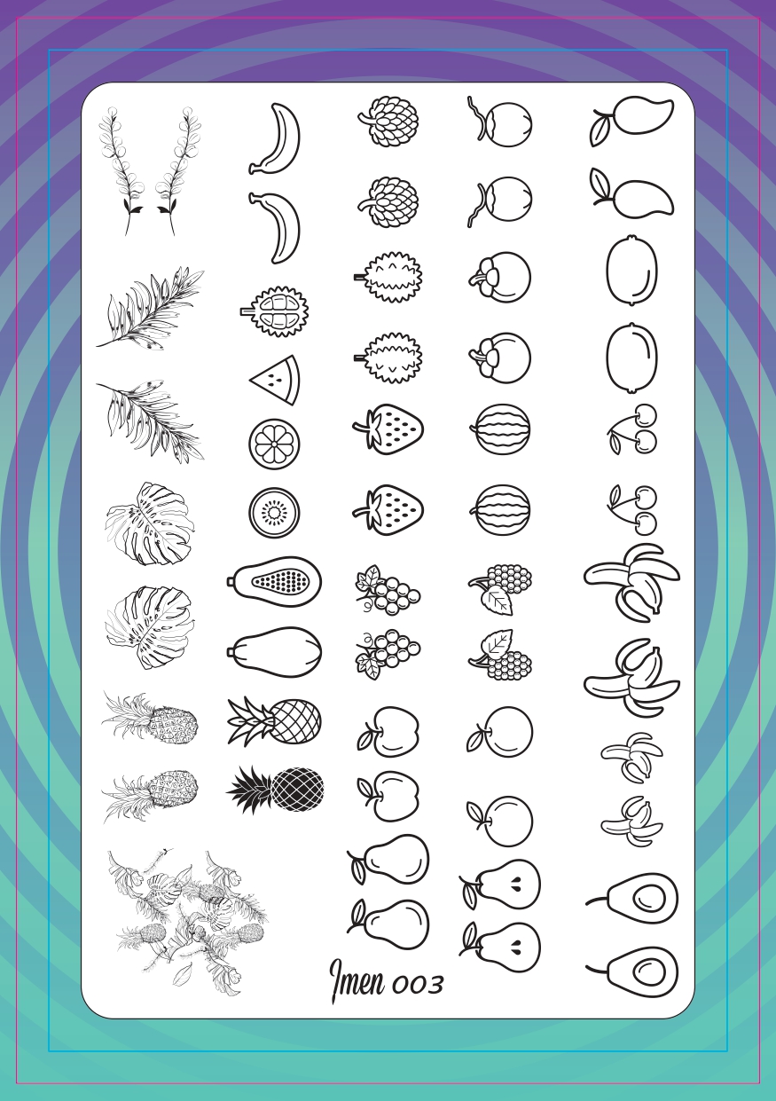 Пластина для стемпинга Imen 003