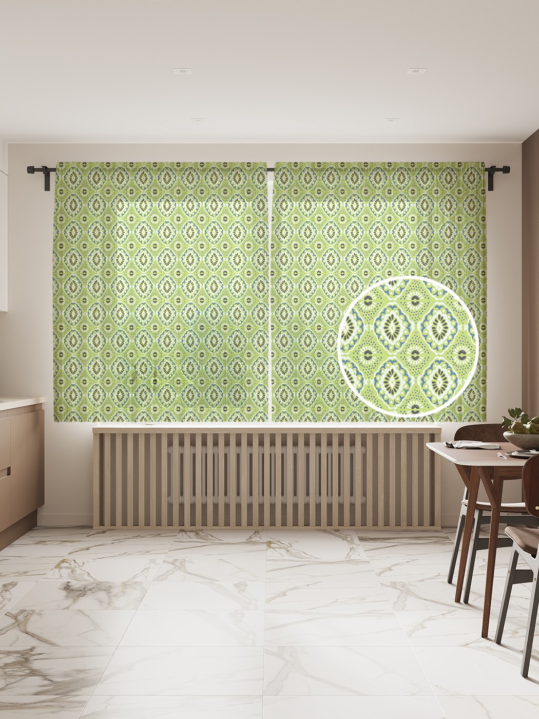 

Фототюль JoyArty "Орнамент в разрезе", 145x180см (2 полотна с лентой + 50 крючков), Орнамент в разрезе