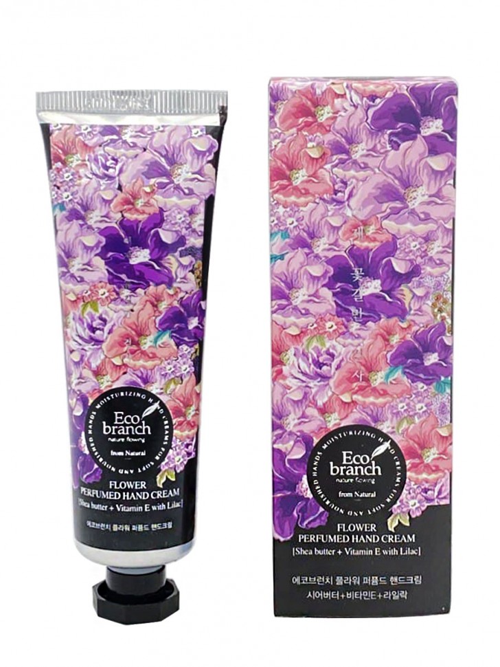 фото Крем для рук eco branch flower hand cream shea butter with lilac масло ши и сирень 40