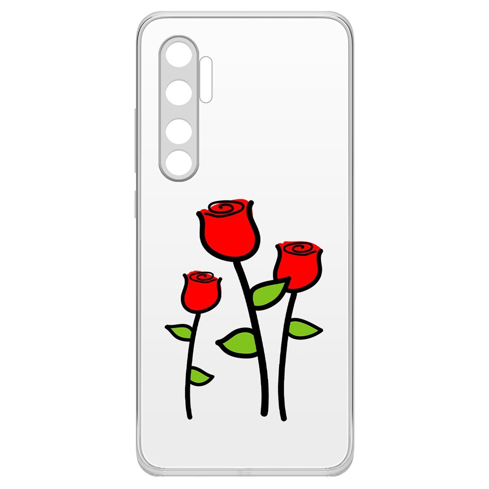 

Чехол-накладка Krutoff Clear Case Розочки для Xiaomi Mi Note 10 Lite