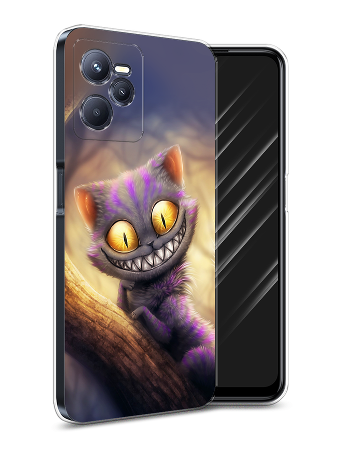 

Чехол Awog на Realme C35 "Cheshire Cat", Фиолетовый;желтый, 259250-1