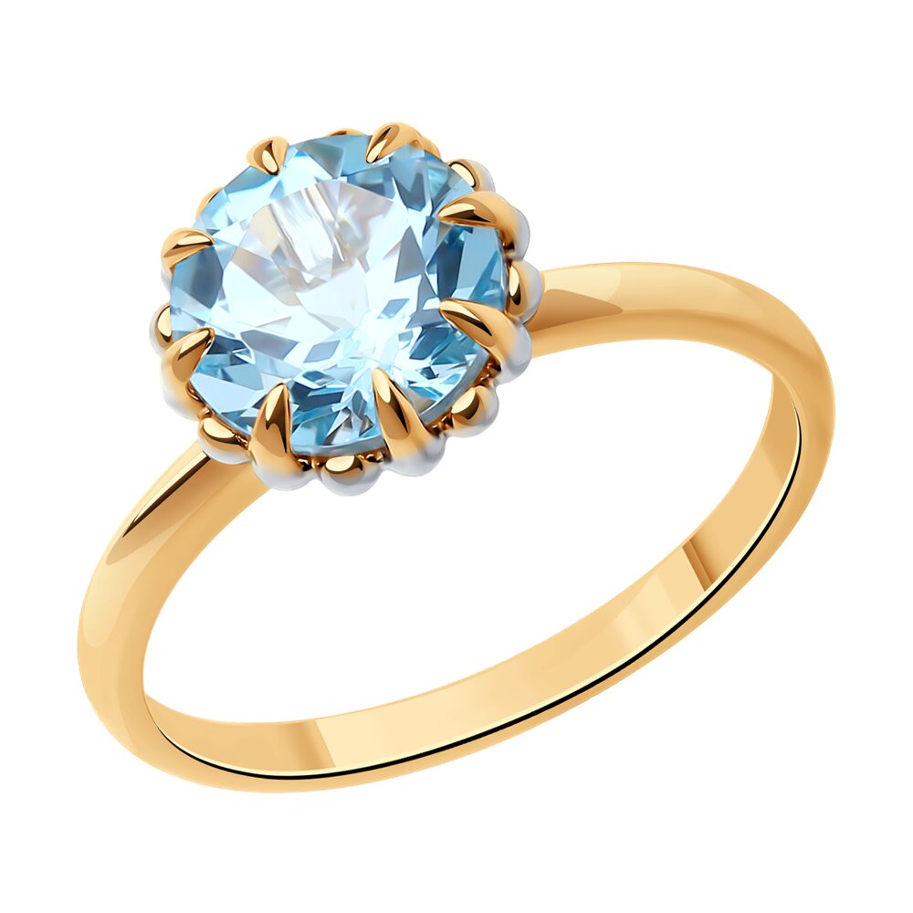 

Кольцо из золота р. 17,5 Diamant 51-310-01761-1, топаз, 51-310-01761-1
