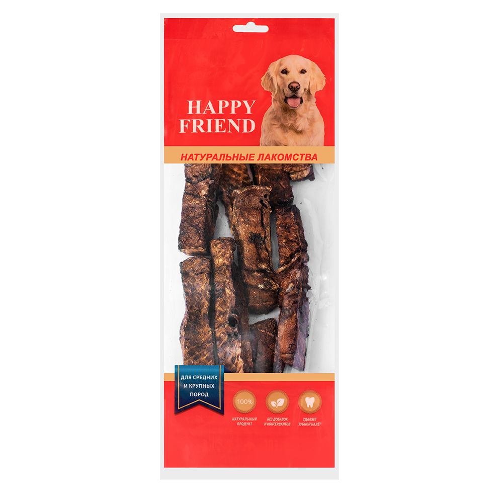 фото Лакомство для собак happy friend легкое говяжье для средних и крупных пород 100г, 10 шт.