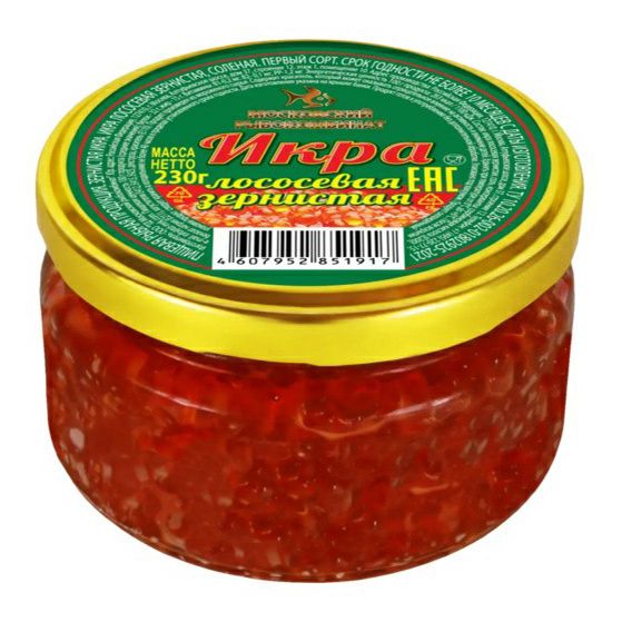 

Икра горбуши Московский рыбокомбинат зернистая 230 г