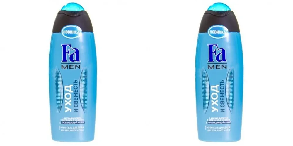 

Гель для душа Fа men мужской Уход и Свежесть, 250 мл, 2 шт.