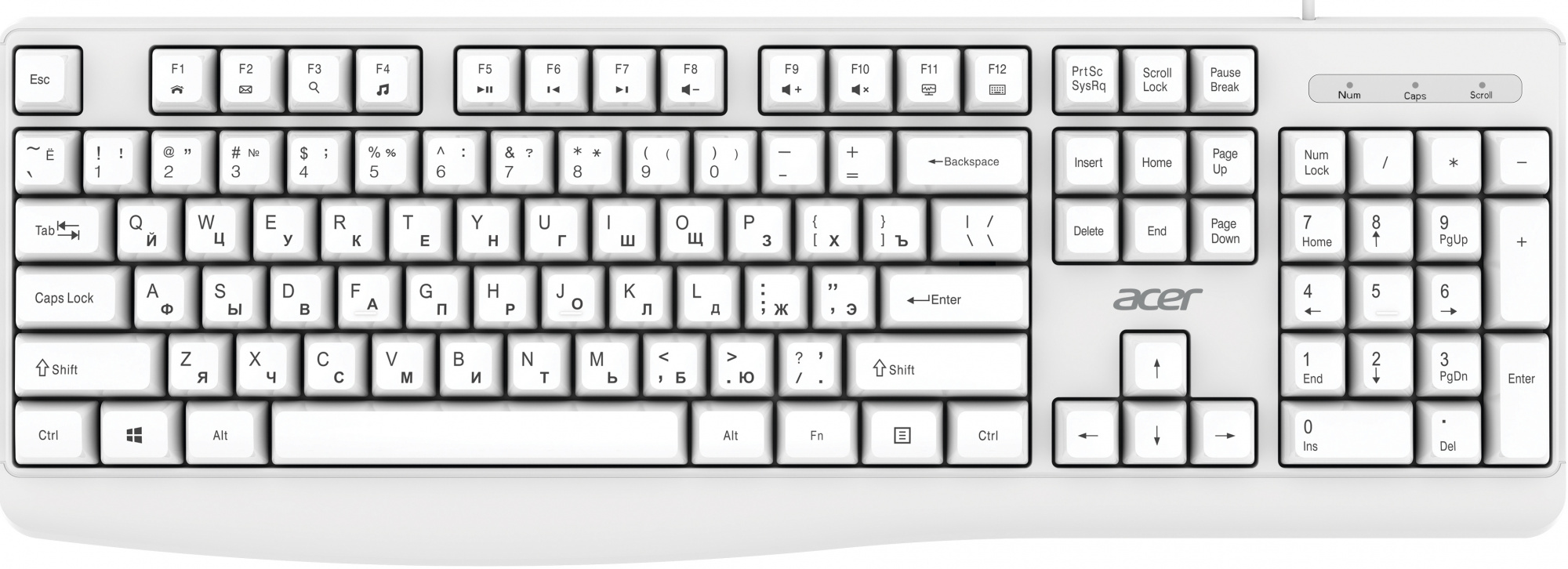 Клавиатура Acer OKW301 White