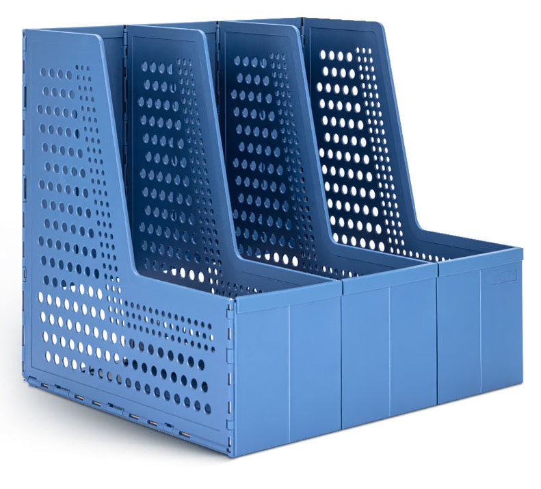 

Лоток вертикальный Deli 79005Blue 3отд. складной A4 250х255х260мм синий 6973726148582