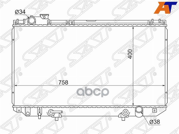 SAT Радиатор LEXUS GS300/ARISTO/CROWN MAJESTA 3.0 91-97