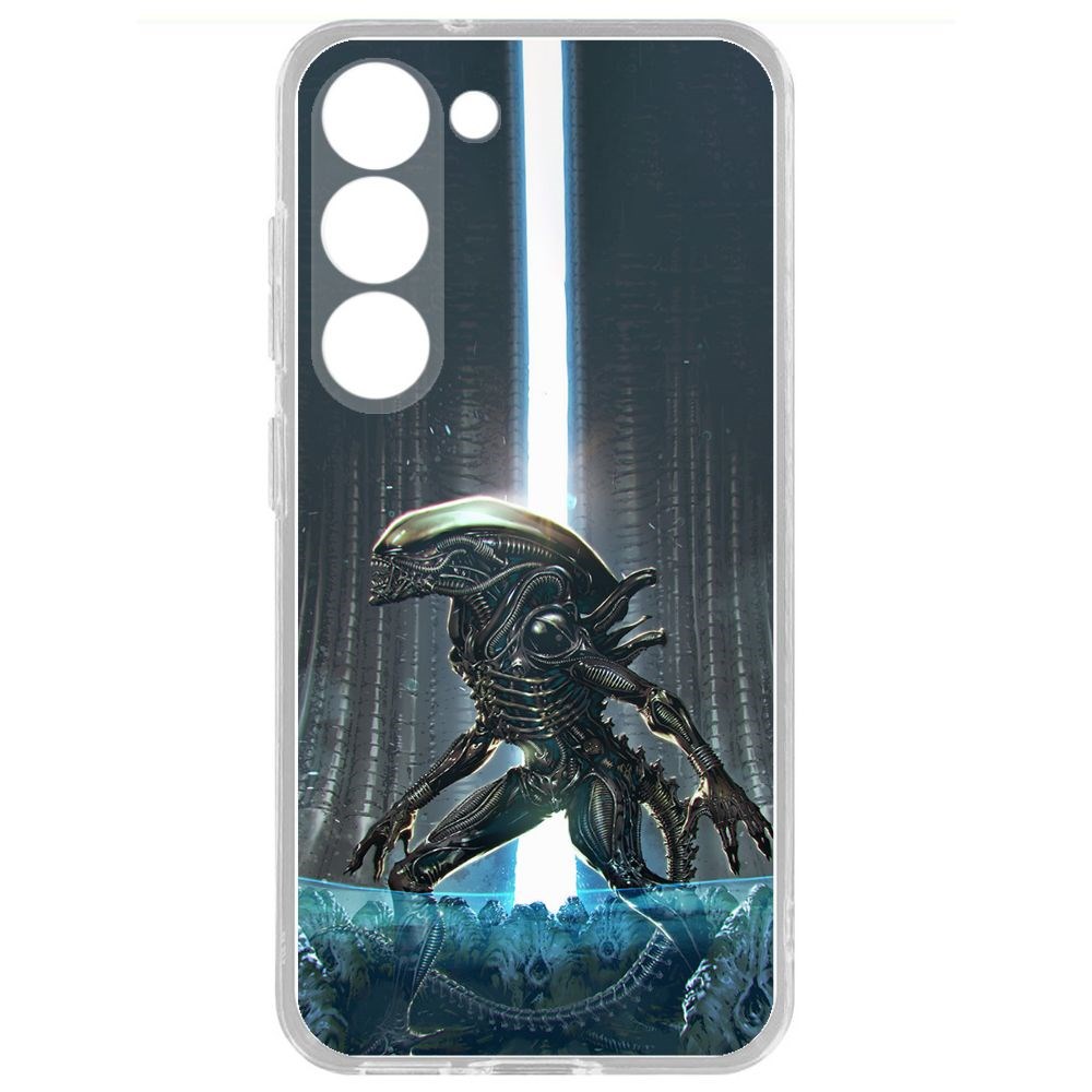 

Чехол-накладка Krutoff Clear Case Чужой, Тревога для Samsung Galaxy S23, Прозрачный