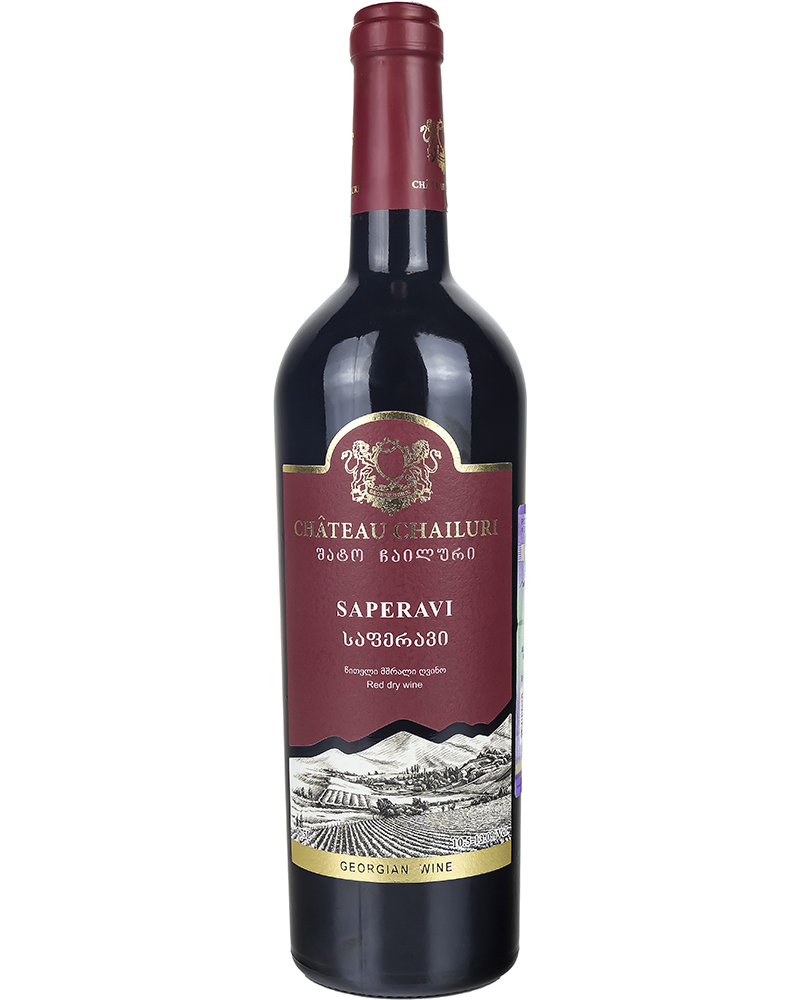 

Вино Chateau Chailuri Красное сухое Саперави 2019 г.у. 10,5-13,0%, Грузия 0,75 л