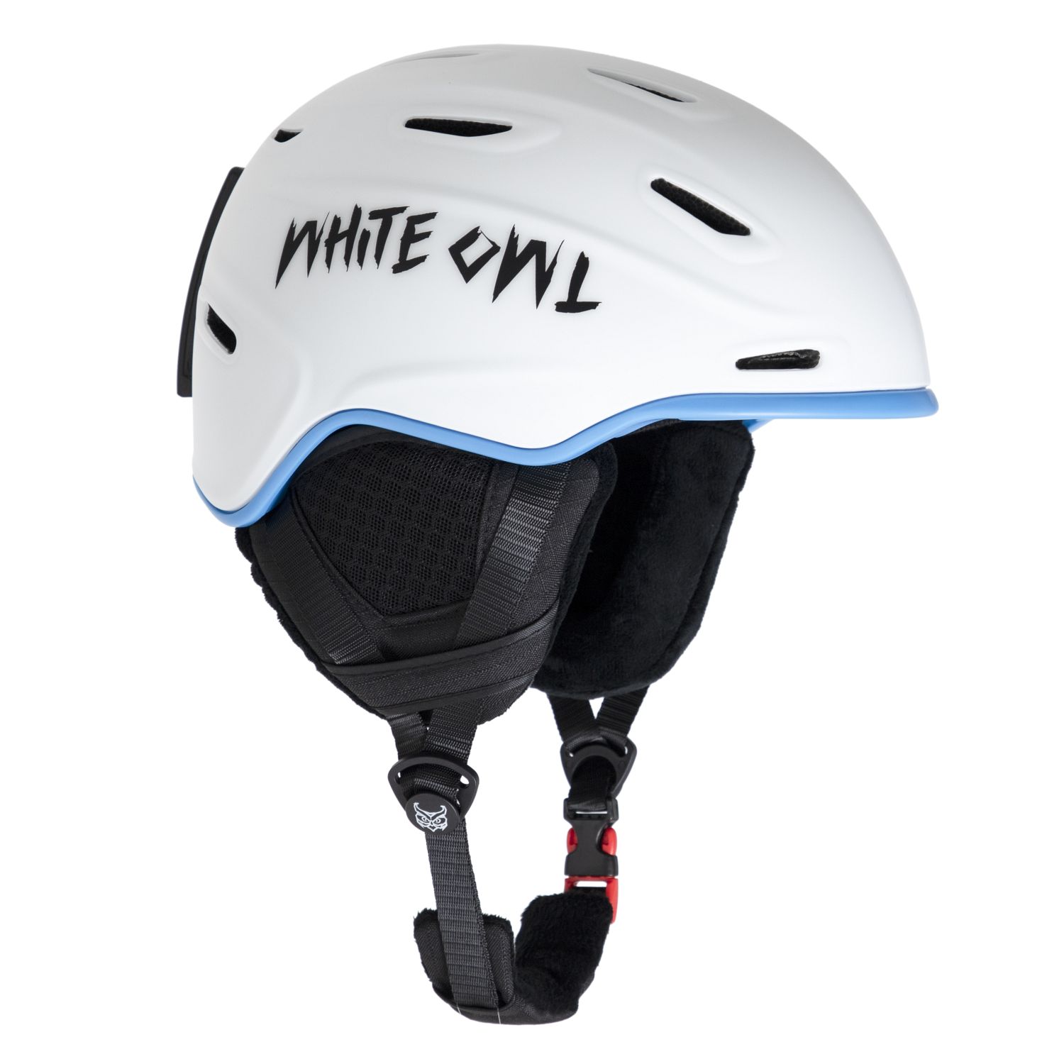 Шлем зимний White Owl HK004, M (54-58 см), белый с синим