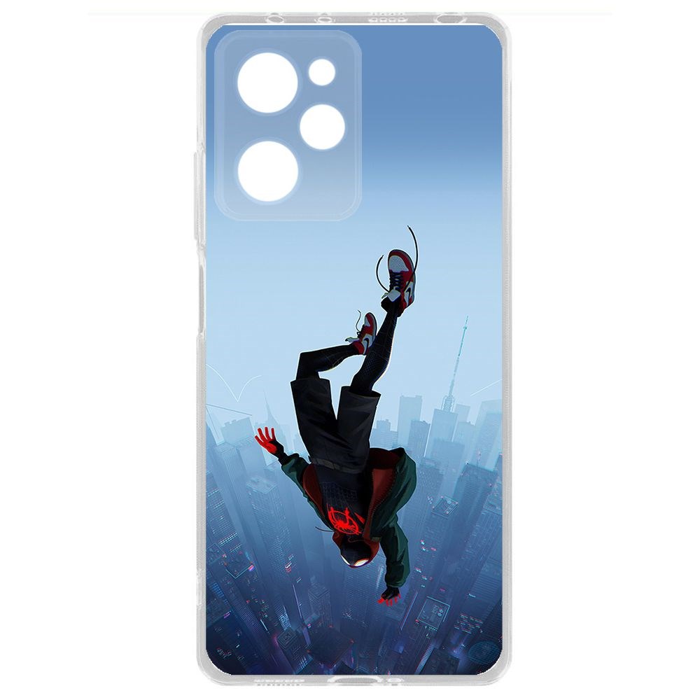 

Чехол-накладка Krutoff Clear Case Человек-Паук, Майлз Моралес для Poco X5 Pro, Прозрачный