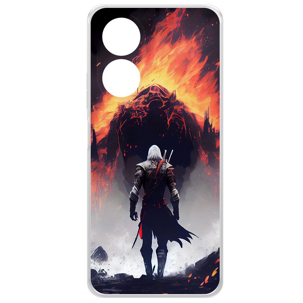 

Чехол-накладка Krutoff Clear Case Ведьмак. Геральт для Oppo A58 4G, Прозрачный