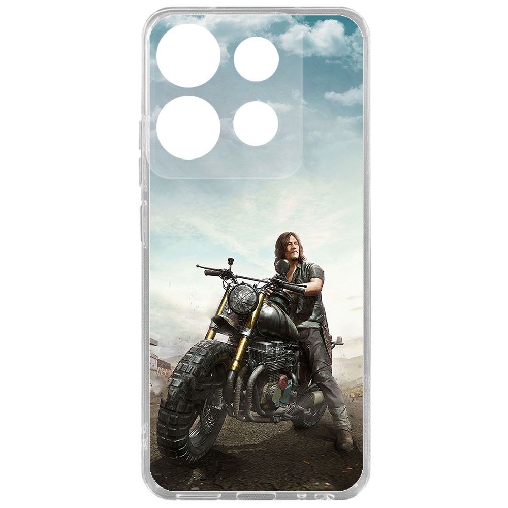

Чехол-накладка Krutoff Clear Case Ходячие мертвецы, Дэрил для Tecno POP 7 Pro, Прозрачный