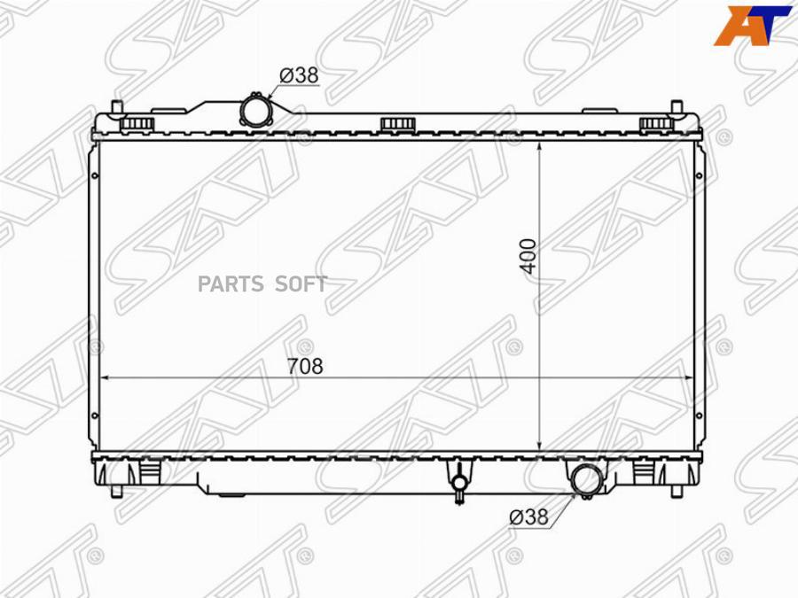 SAT Радиатор TOYOTA MARK X 2GR/3GR/4GR/LEXUS GS300/460/430/350/450H 04-